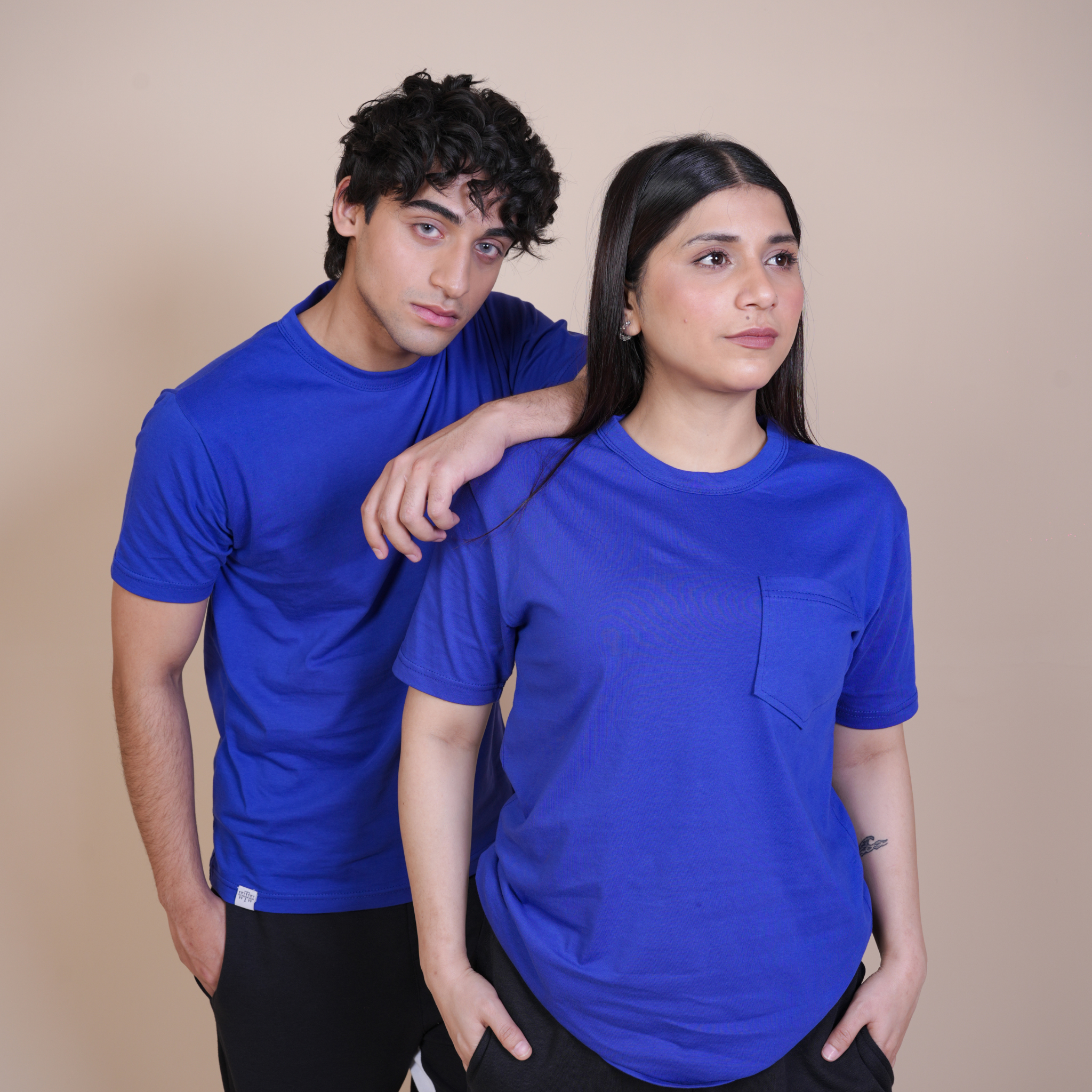 CLASSIC ALL DAY COTTON TEE - REGULAR FIT POCKET TEES BLUE