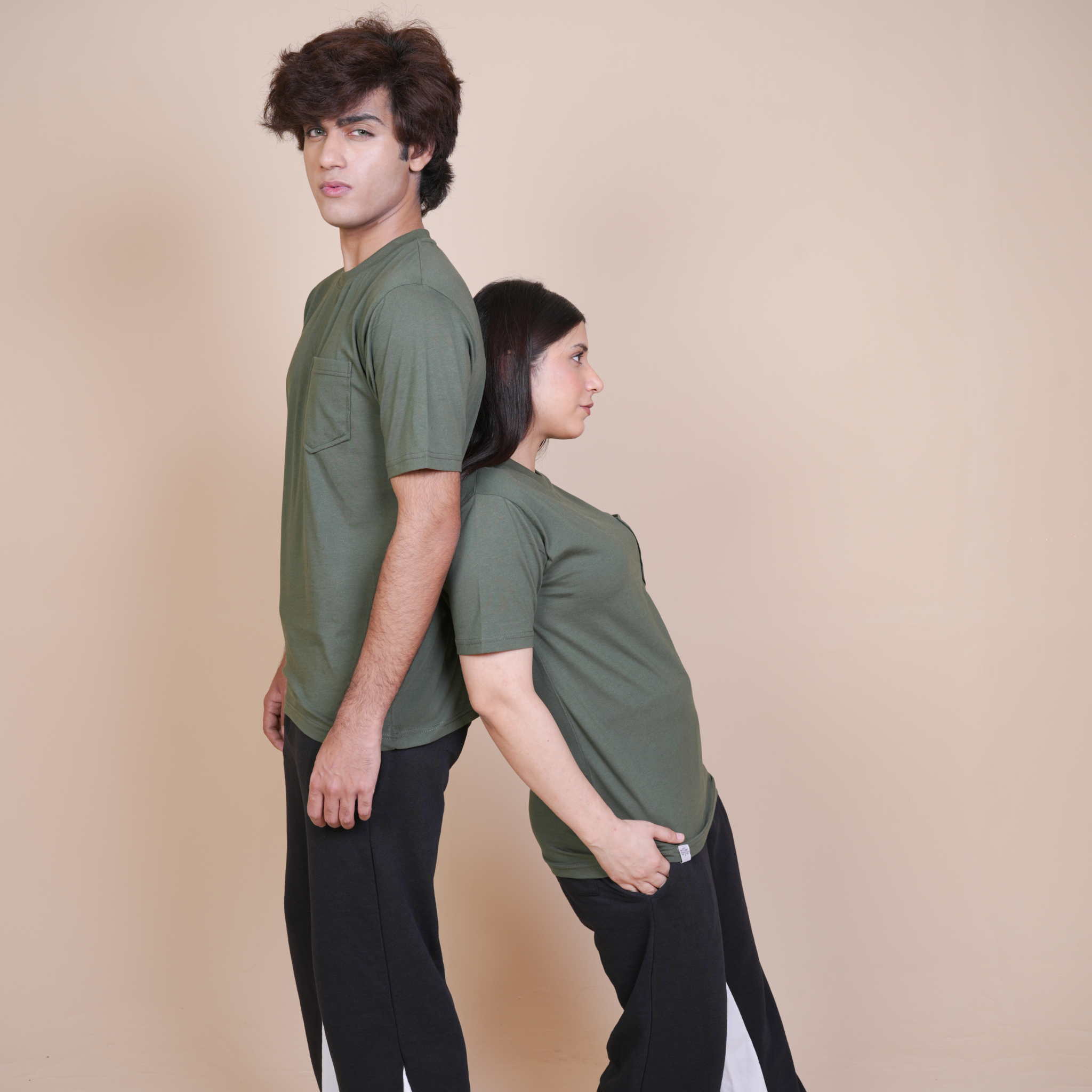 CLASSIC ALL DAY COTTON TEE - REGULAR FIT POCKET TEES Olive