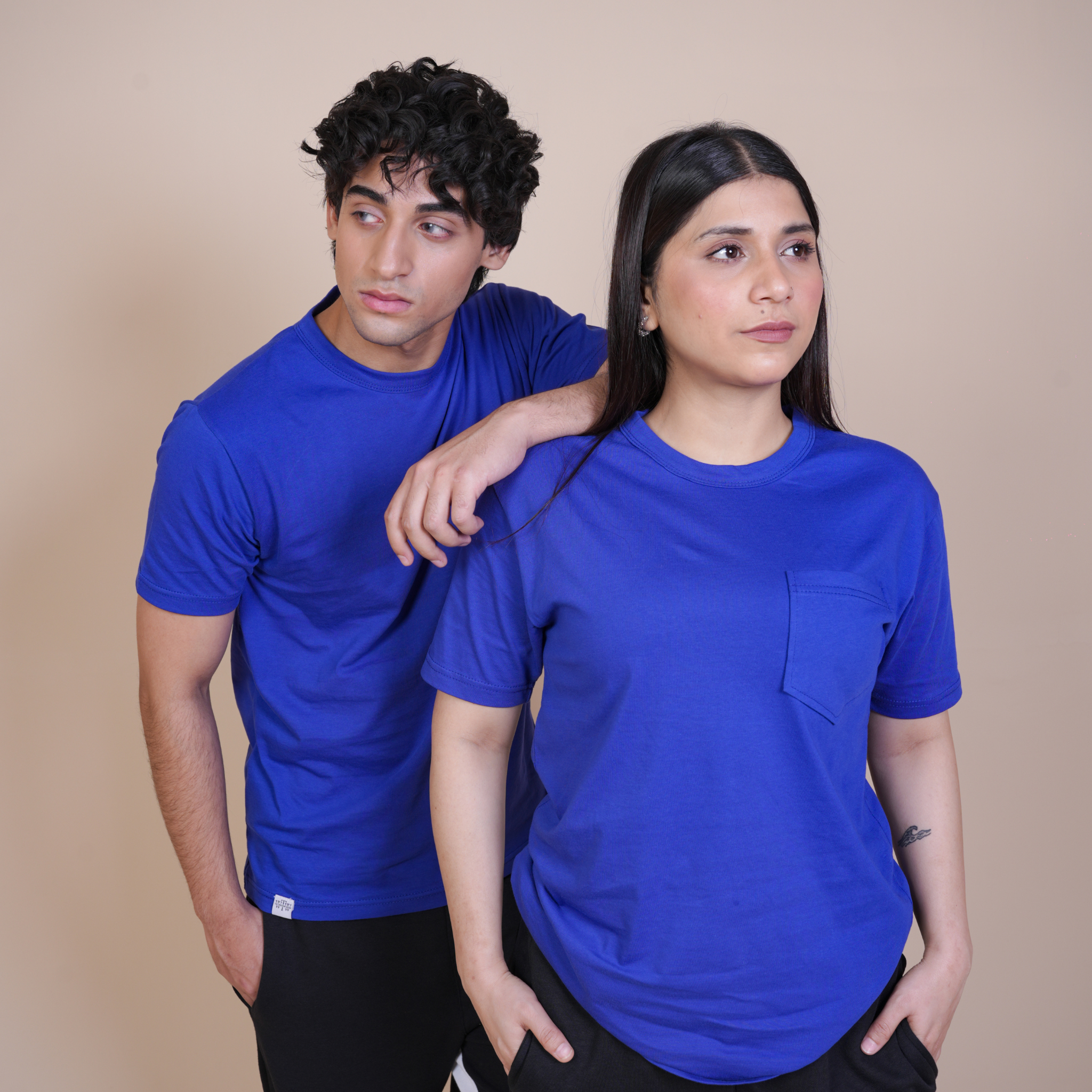CLASSIC ALL DAY COTTON TEE - REGULAR FIT POCKET TEES BLUE