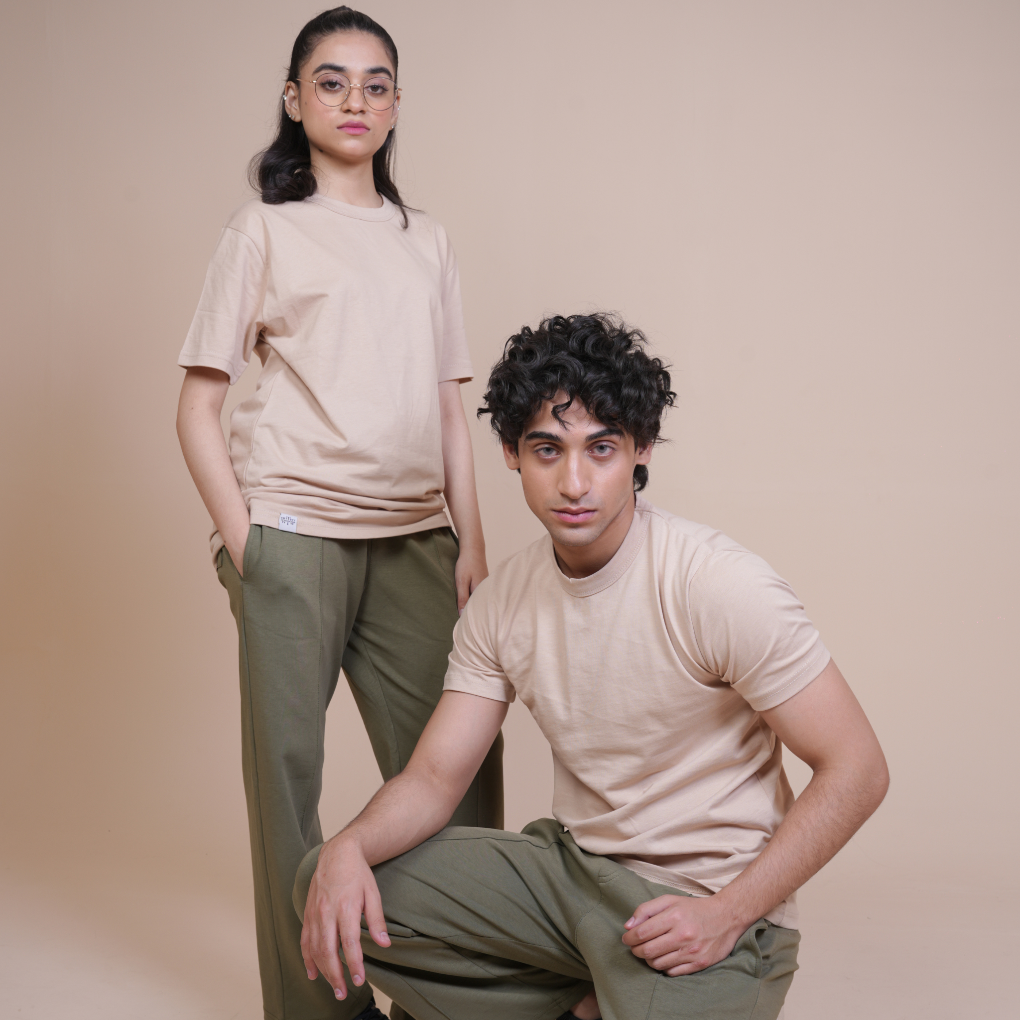 Time Less Basic - Regular Fit T Shirt BEIGE