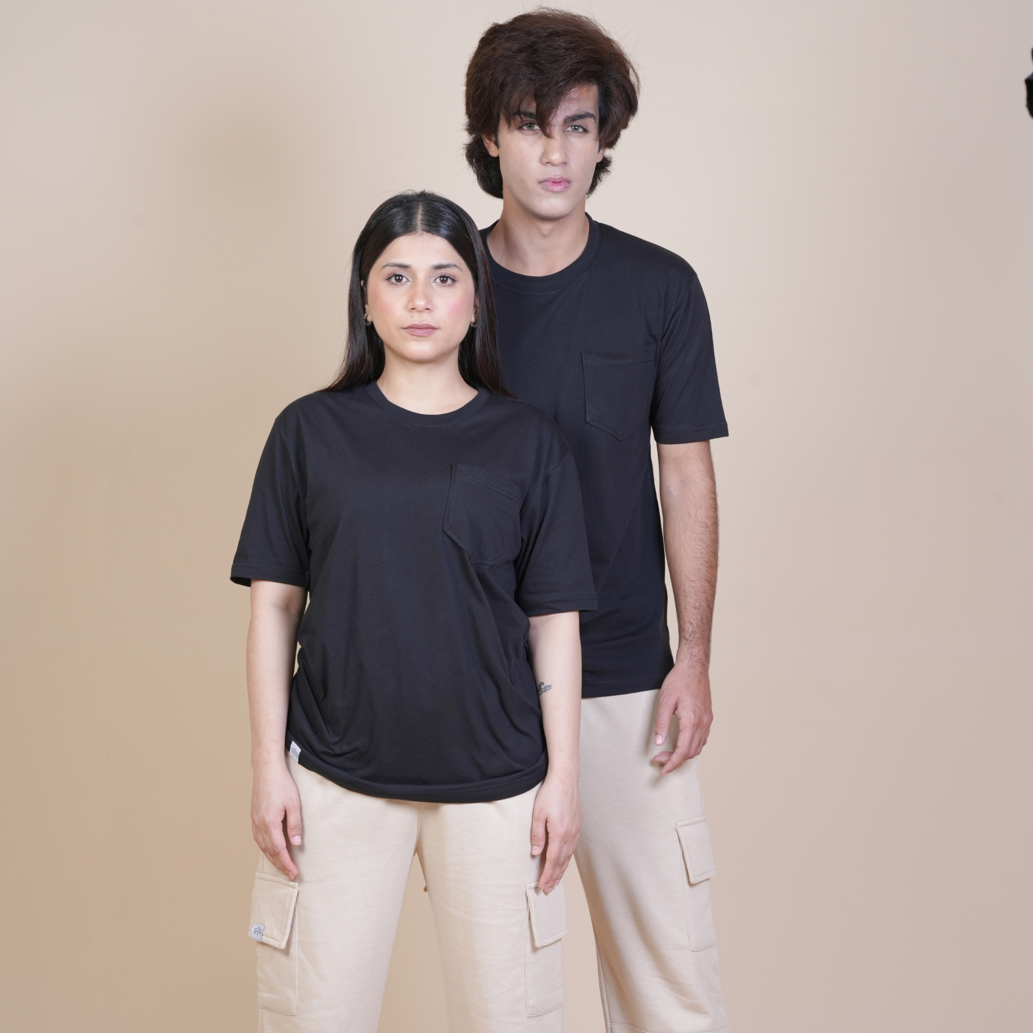 CLASSIC ALL DAY COTTON TEE - REGULAR FIT POCKET TEES BLACK