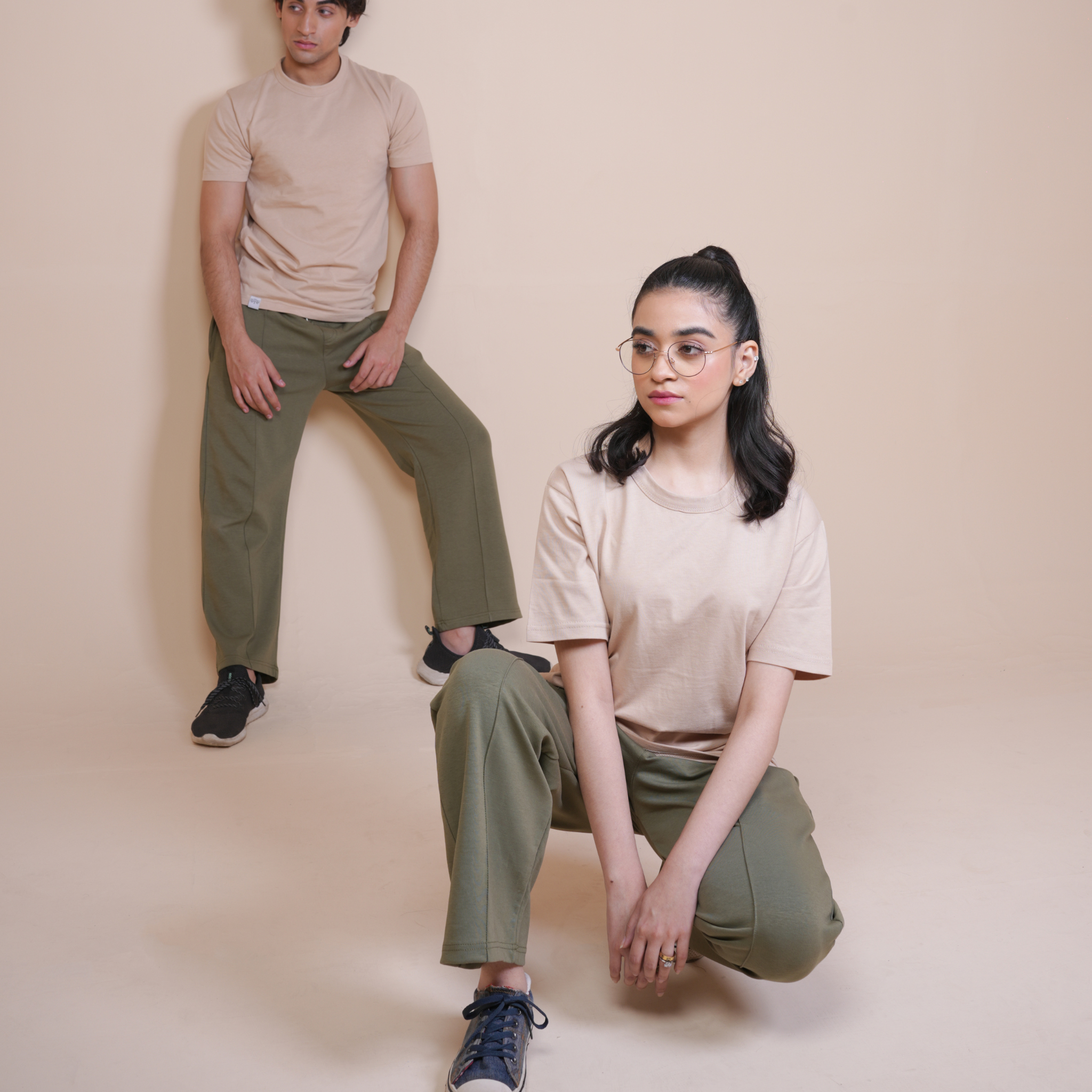 PLEATED TROUSER-OLIVE