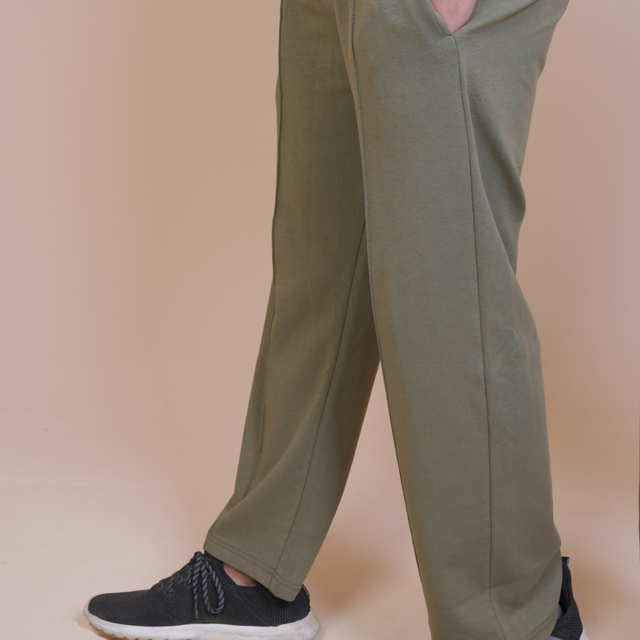 PLEATED TROUSER-OLIVE