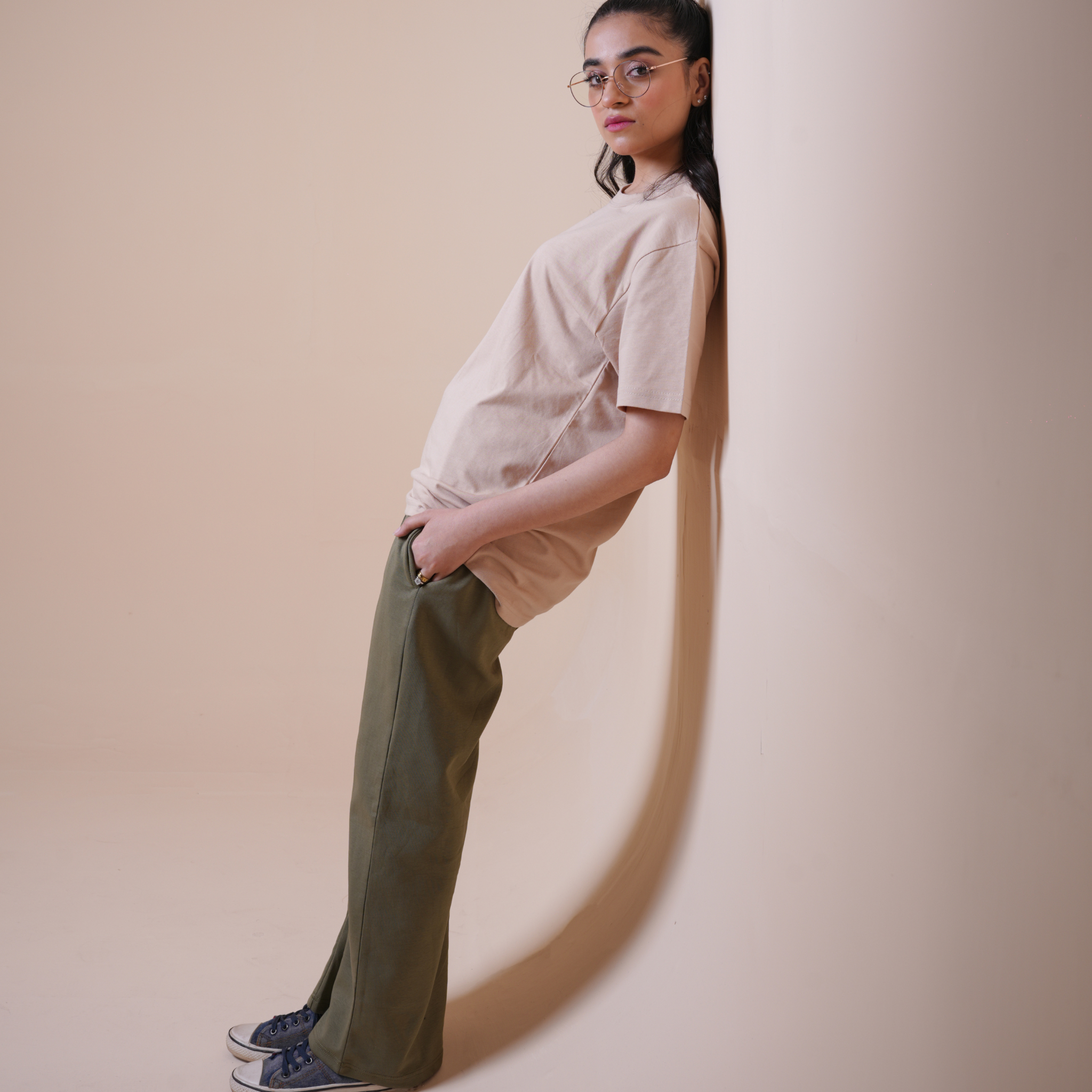 PLEATED TROUSER-OLIVE